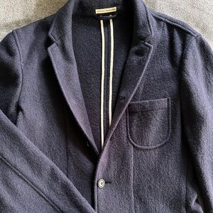 CLUB MONACO Boiled Wool Unlined Navy Sportcoat/Blazer